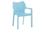 Krzesło Diva błękitne sztaplowane polipropylenczaerwone 