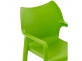 Krzesło Diva jasnozielone sztaplowane polipropylenczaerwone 