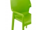 Krzesło Diva jasnozielone sztaplowane polipropylenczaerwone 