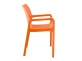 Krzesło Diva pomarańczowe sztaplowane polipropylen