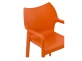 Krzesło Diva pomarańczowe sztaplowane polipropylen