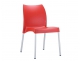 Krzesło VITA z siedziskiem z poliprpyleny w kolorze CZERWONYM