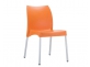Krzesło VITA z siedziskiem z poliprpyleny w kolorze POMARAŃCZOWYM