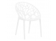 Krzesło sztaplowane z tworzywa sztucznego CRYSTAL kolor biały 