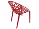 Krzesło sztaplowane z tworzywa sztucznego CRYSTAL kolor CZERWONY