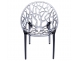 Krzesło sztaplowane z tworzywa sztucznego CRYSTAL kolor SZARY