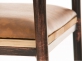 Krzesło bistro stylowe BELVEDERE drewno czarny antyczny i siedzisko ekoskóra
