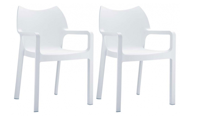 Zestaw 2x Krzesło sztaplowane DIVA białe
