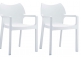 Zestaw 2x Krzesło sztaplowane DIVA białe