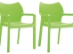 Zestaw 2x Krzesło sztaplowane DIVA białe seledynowe