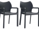Zestaw 2x Krzesło sztaplowane DIVA czarne