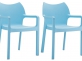 Zestaw 2x Krzesło sztaplowane DIVA niebieskie