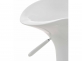 2x biały hoker barowy Saddle noga srebrna siedzisko profilowane