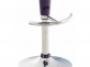  fioletowy hoker barowy Saddle noga srebrna siedzisko profilowane