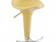 2x kremowy hoker barowy Saddle noga srebrna siedzisko profilowane