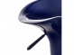 2x niebieski hoker barowy Saddle noga srebrna siedzisko profilowane
