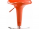 2x pomarańczowy hoker barowy Saddle noga srebrna siedzisko profilowane