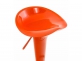 2x pomarańczowy hoker barowy Saddle noga srebrna siedzisko profilowane
