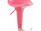  różowy hoker barowy Saddle noga srebrna siedzisko profilowane