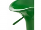  zielony hoker barowy Saddle noga srebrna siedzisko profilowane