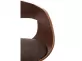 Hoker barowy KINGSTON gięte drewno kolor orzech- siedzisko materiał brązowy