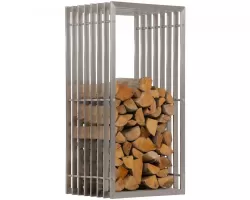 Stojak ramowy na drewno kominkowe IRV 40x50x150 cm stal nierdzewna