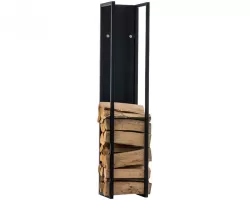 Stojak na drewno kominkowe Spark 120x25x25 CZARNY