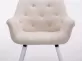 Krzesło do poczekalni Cassidy materiał biały