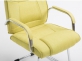 Krzesło biurowe Attila z podłokietnikami tapicerowanymi Materiał Zielonożółty