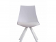 Krzesło Albi ekoskóra biały noga przekrój kwadratowy