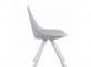 Krzesło Albi ekoskóra biały noga przekrój kwadratowy