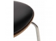 Krzesło do poczekalni Diego PVC kolor orzech tapicerka czarna