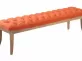 Ławka Ramses materiał antyk jasny 150 cm