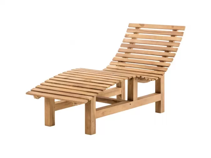 ławka/leżak ogrodowy z teakowego drewna