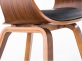 Nowoczesne krzesło KINGSTON drewno orzech siedzisko ekoskóra CZARNA