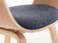 Krzesło z drewna jasnego i siedziskiem z szaroniebieskiegou KINGSTON