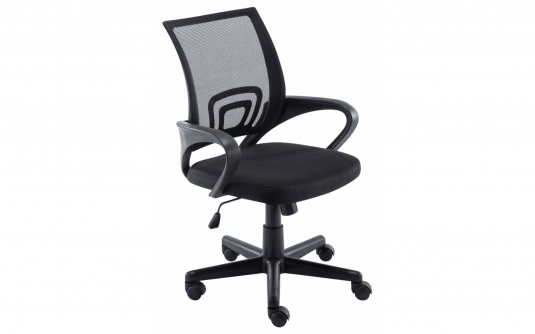 Czarny fotel biurowy sitakowe oparcie do 120 GEN