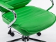 fotel do pracy biurowy RIKO kółka podłokietniki tapicerka ekoskóra ZIELONY