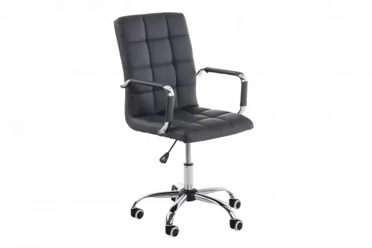 Szare krzesło obrotowe biurowe DAL ekoskóra