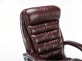 Fotel biurowy dyrektorski na kókach obrotowy skóra ekologiczna BORDOWA max obciążenie 235 kg