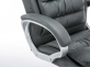Fotel biurowy dyrektorski na kókach obrotowy skóra ekologiczna SZARA max obciążenie 235 kg