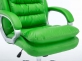 Fotel biurowy dyrektorski na kókach obrotowy  ekologiczna ZIELONA max obciążenie 235 kg