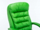 Fotel biurowy dyrektorski na kókach obrotowy  ekologiczna ZIELONA max obciążenie 235 kg