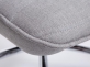 fotel do pracy biurowy RIKO kółka podłokietniki tapicerka materiałowa JASNOSZARA