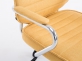 fotel do pracy biurowy RIKO kółka podłokietniki tapicerka materiałowa ŻÓŁTA