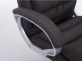 Fotel biurowy o nośności 200 kg na kókach obrotowy materiałowa tapicerka CIEMNOSZARA