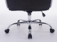 Fotel biurowy o nośności 200 kg na kókach obrotowy materiałowa tapicerka CIEMNOSZARA
