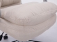 Fotel biurowy o nośności 200 kg na kókach obrotowy materiałowa tapicerka KREMOWA