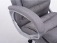 Fotel biurowy o nośności 200 kg na kókach obrotowy materiałowa tapicerka SZARA