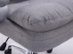 Fotel biurowy o nośności 200 kg na kókach obrotowy materiałowa tapicerka SZARA